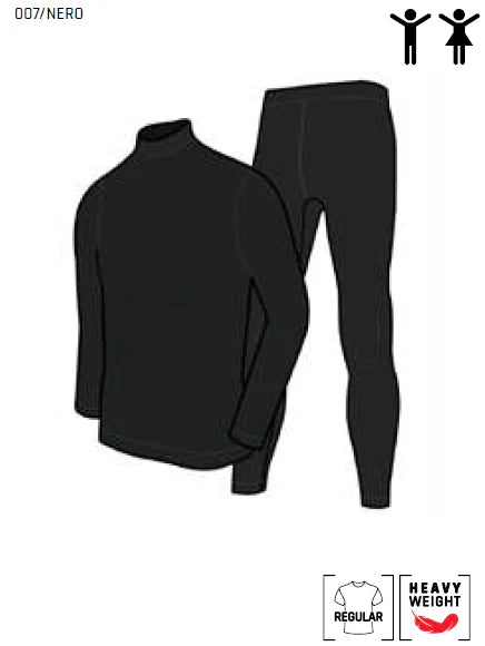 Mico Warm Control Kids Mock Neck Shirt + Long Tight Pants Set