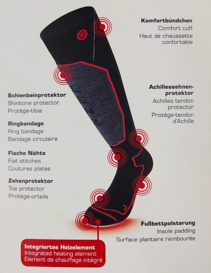 Lenz 發熱襪1.0 男女通用 + 700鋰電池套裝