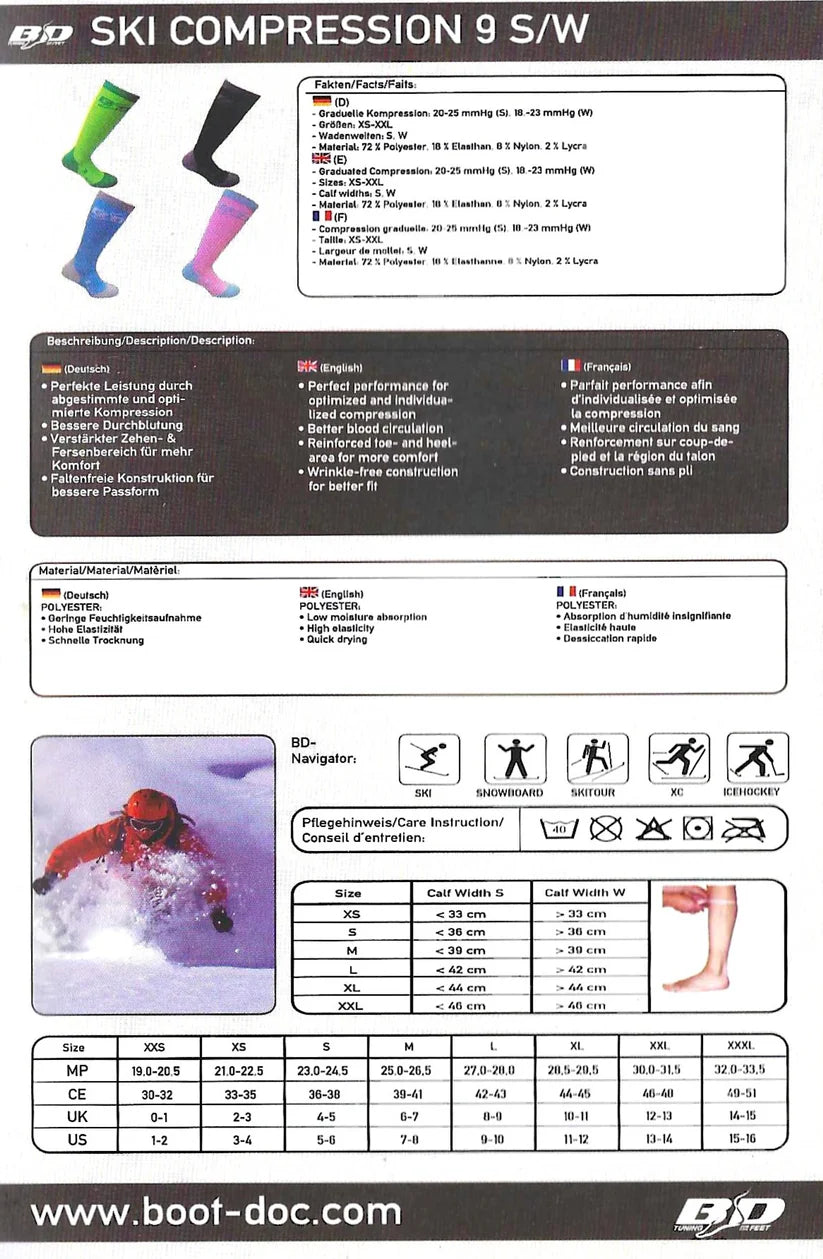 Bootdoc Soul 9 (W) 滑雪襪